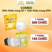 300c 5D tặng 100c KF94 Khẩu Trang Bông Sen Vàng