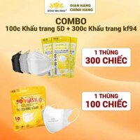 300c KF94 + 100c 5D Bông Sen Vàng