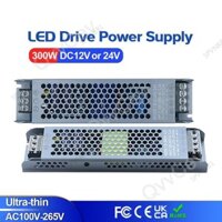 300w DC12V / 24V Đèn LED siêu mỏng Bộ chuyển đổi chiếu sáng Bộ chuyển đổi 300W AC100-265V VN8B1
