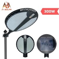 [300W]Đèn Năng Lượng Mặt Trời Liền Thể Tròn Tích Điện Tấm Pin, Chống Nước IP66,Cảm Biến Chuyển Động ,LED Siêu Sáng - ABM