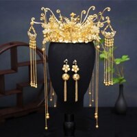 3027 Người Khen ngợi 2020 Vàng Xiuhe Mũ Cô Dâu Fengguanxiu Kim Phụ Kiện Đám Cưới Trung Quốc Xiuhe Quần Áo Cổ Trang Phục 25.3.15