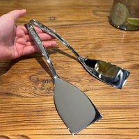 304 Dày chịu nhiệt độ cao, gian hàng gia dụng và thương mại, xẻng thép không gỉ, xẻng chiên, bít tết, chảo chiên cá, xẻng WT9I