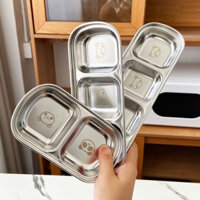 304 Thép Không Gỉ Đa Năng Nhúng Nước Sốt Món Ăn Cho Gia Đình Thịt Nướng Nấu Ăn Cho Bé Đĩa Ăn Nhỏ Đĩa Nước Sốt Hàn Quốc Đĩa