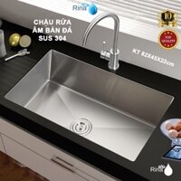 [304 XỊN ÂM ĐÁ SANG TRỌNG] Chậu rửa chén bát âm bàn đá sang trọng 1 hố (học) Rina KT82x45x22 MH03