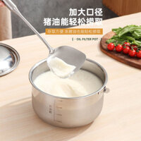 304Bồn Đựng Dầu Mỡ Lợn Inox, Thùng Đựng Dầu Cỡ Lớn Chịu Nhiệt Độ Cao Dùng Trong Nhà Bếp Dày Dặn Gia Dụng, Thùng Đựng Dầu