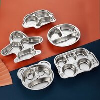 304Khay Ăn Trẻ Em Mẫu Giáo Bằng Thép Không Gỉ Ngăn Chia Ngăn Chống Rơi Cho Bé Bộ Khay Cơm Hoạt Hình Bộ Đồ Ăn Gia Dụng Hộ
