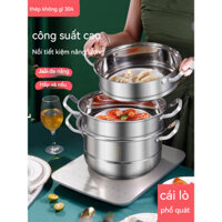 304Nồi Hấp Gia Dụng Inox/Lồng Lồng Dày Nhiều Lớp/Bếp Từ Đa Chức Năng, Công Suất Lớn, Bếp Ga, Nồi Hấp Chuyên Dụng
