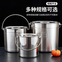 304Xô Đựng Nước Bằng Thép Không Gỉ Dày, Xô Đựng Dầu, Xô Đựng Thức Ăn, Xô Tròn, Xô Đa Năng Mẫu Giáo, Xô Đá, Xô Chứa Nước,