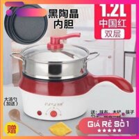 (3069) Nồi lẩu mini ca nấu mì điện hấp đa năng 2 tầng hàn quốc giá tốt nhất