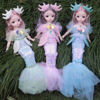 30cm Âm Nhạc Công Chúa Nàng Tiên Cá Búp Bê Wangzhao Barbie Búp Bê Bé Gái Trẻ Em Ngày Lễ Quà Tặng 4.3