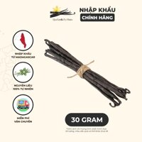[30gr] Quả Vanilla Tự Nhiên Nhập Khẩu Madagascar Hương Vanilla Ngọt Ngào, Cho Trực Tiếp Vào Bánh Và Các Thức Uống