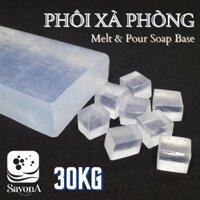 30kg Phôi Xà Phòng Glycerin 30kg SavonA - Glycerin Melt & Pour Soap Base 30Kg - Phôi Xà Phòng Trong - Phôi Xà Phòng Đục