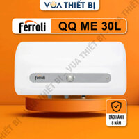 30L | Ferroli QQ ME 30 lít ngang - Bình nóng lạnh gián tiếp chống giật ELCB EVO 2500w