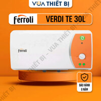 30L | Ferroli Verdi TE 30 lít ngang - Bình nóng lạnh gián tiếp chống giật ELCB 2500w