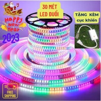 30M dây đèn led 2835 đôi nháy đuổi bọc plastic 5M,10M,20M,30M chống nước,Tặng Kèm Nguồn,đèn led hắt trần,trang trí phòng
