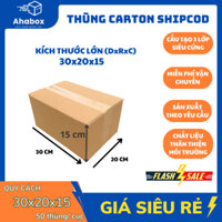30x20x15 Combo 100 hộp thùng carton đóng hàng size lớn đựng giày dép, quần áo - Hộp carton Ahabox
