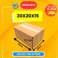 [30x20x15] Combo 50 Hộp Carton, Thùng Giấy Gói Hàng, Hộp bìa Carton Đóng Hàng, Sản Phẩm Giá Rẻ - Hộp Carton Venus Box