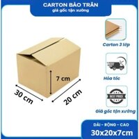 30x20x7  combo 50 thùng carton giấy vàng siêu rẻ