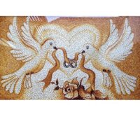 [30x40] Bộ nguyên liệu tranh gạo Đôi chim câu