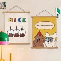 30x40cm / 40x50cm / 50x70cm Động vật dễ thương INS Quà tặng sinh nhật Tranh trang trí Phòng khách Phòng ngủ Trẻ em Tranh trang trí Tường Poster Treo tường Tranh nghệ thuật Vẽ nền