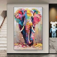 30x40x0.9cm Hiện Đại Voi Tranh Sơn Dầu Nghệ Thuật Tranh Trang Trí Phòng Khách Phòng Ngủ Trẻ Em Bố Trí Phòng Treo Tranh Treo Tường Poster Nghệ Thuật Vẽ Nền Treo Tường Tranh