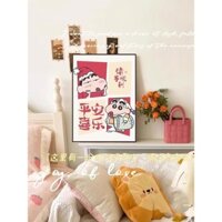 30x40x0.9cm Màu Hồng Crayon Shin-chan Tranh Trang Trí Phòng Khách Phòng Ngủ Trẻ Em Bố Trí Phòng Trang Trí Treo Tranh Treo Tường Poster Nghệ Thuật Vẽ Nền Treo Tường Tranh