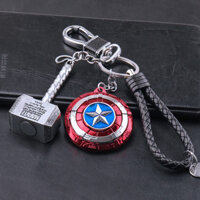 31 Móc khóa kim loại sáng tạo Marvel, liên minh Avengers, Captain America, Thor Hammer, Iron Man, mặt dây chuyền xe hơi