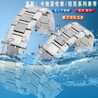 3/14✈Thích hợp cho Cartier Tank Dây đeo đồng hồ Lịch Borlon London solo Dây đeo bằng thép không gỉ Nam Nữ Vòng tay 22mm