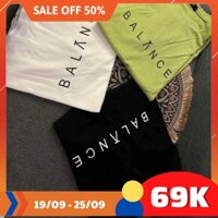 [3158] Áo Thun in chữ BALANCE - Áo Thun Form Rộng Unisex