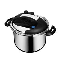 316 stainless steel pressure cooker, explosion-proof pressure cooker with self-locking safety valve, visible lid, household gas stove and induction...