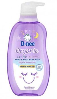(318) D-NEE ORGANIC SMILE BOOSTER SỮA TẮM GỘI SWEEET DREAM 380ML MÀU TÍM - Chai