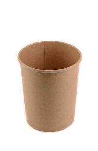 32 oz Disposable Kraft Paper Soup Containers [250 PACK] - Quart Ice Cream Containers, Frozen Yogurt Cups, Restaurant, Microwavable, Take out, Food ...