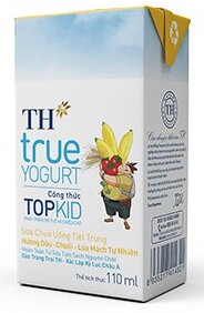 (321) TH TRUE yogurt topkid sữa chua hương dâu, chuối, lúa mạch 110ml - Hộp