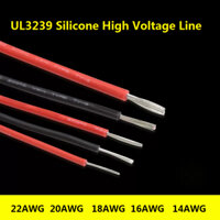 3239 DC Dây Silicon Điện Áp Cao 6KV Đồng Mạ thiếc Dây Điện Tử Chịu Điện Áp Cao Su Silicon Mềm Dây Nhiệt Độ Cao -5 / 10 mét