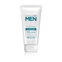 32666 Oriflame – Sữa rửa mặt và làm sạch tế bào chết North For Men Fairness Face Wash & Scrub