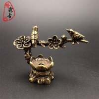 3.29 & Đồng Chắc Chắn Sáng Tạo Hạnh Phúc Lông Mày Chảy Ngược Hương Chèn Đồng Chim Magpie Plum Nhánh Đồng Nghệ Thuật Đồ Trang Trí Nhỏ Miếng Đồng Nhỏ