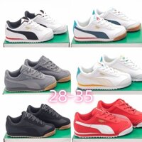 329- * Ready Straw * Cha mẹ-Con PUMA PUMA Roma anniversario Roman Series Giày trẻ em cổ thấp Giày trẻ em Giày bé trai Giày bé gái Giày thường ngày bé trai Giày thường ngày bé gái