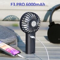 (32h) Sỉ Quạt tích điện Yoobao 6000mah F03 Pro chạy liên tục 32h kiêm sạc dự phòng sạc 2-3 lần điện thoại