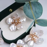 33-40mm Tái Sinh Hạt Cánh Hoa Hạt Hướng Dương Thổ Cẩm Ngọc Trai Nước Ngọt