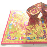 33 kiểu dáng [Vàng may mắn / Vàng Quan Âm / Thần Xuân Thiên / Đón quý ông / Thần tài năm con đường / Thần trời / Phước lành của thiên đường] Giấy thỏi nhăn chất lượng cao dày Đài Loan 20 * 20cm Sản phẩm bán hoàn thiện mạ vàng hai mặt màu Giấy lõm thủ công