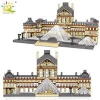 3377pcs Louvre Museum Architecture Building Block City Street Mini Diamond Bricks