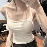 3441 Áo Vest Nữ Nội Thất Phong Cách Mỹ Áo Ngực Đẹp Dây Đai Sau Lưng Đệm Ngực Modal Bộ Camisole Nhỏ Mùa Hè [Quần Lót Cotton] Lớp Cơ Bản Áo Ngoài