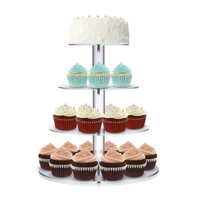 3/4/5 Tầng Acrylic Bánh Cưới, Cốc Bánh, Kệ Trưng Bày Bánh Cupcake, Giá Đỡ Đĩa Sinh Nhật Trang Trí Acrylic