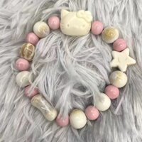 [3450 Lời khen ngợi của mọi người] Ngày lễ tình nhân Vòng tay helloKitty mới Ngày lễ tình nhân Trung Quốc Vòng tay Hello Kitty Jingdezhen Vòng tay gốm 3.19