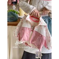 3458 Bộ Sưu Tập Người Phong Cách Hàn Quốc Quần Áo Trẻ Em Bé Gái Áo Hồng Quần Áo Mùa Xuân Thời Trang Trẻ Em Khâu Áo Khoác Top Bé Dây Kéo Áo Khoác 3.15 yn