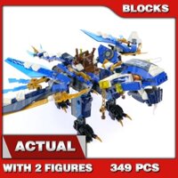 349 chi tiết Ninjago Shinobi Rồng Nguyên tố của Jay Sấm sét màu xanh dương Cái bay của Hải tặc 10446 đồ chơi lắp ráp khối phù hợp với mô hình gạch 70602.