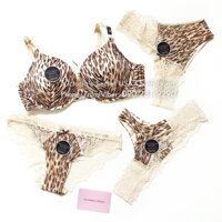 34B, B75 (Auth Mỹ) - Áo bra Vic Dream Angels da báo Leopard (118) nâng ngực, phối ren siêu sexy - Victoria's Secret