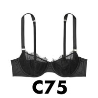 (34C/C75 Bill Mỹ) - Áo đen ren (56) không đệm siêu sexy, Dream Angels, Dream Black - Victoria's Secret