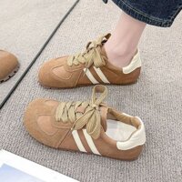 35-43 Béo Chân Plus Kích Thước Giày Nữ Retro Đức Giày Tập Luyện Mới Bằng Giày Thể Thao Forrest Gump Giày Sinh Viên Giày