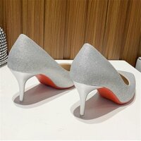 35-45 Size Lớn 44 Giày Nữ Giày Cao Gót 43 Kim Sa Lấp Lánh Chống Kênh Giả Mẹ 42 Giày Cao Gót Nam Phong Cách Mới Giày Đơn 41 Giày Thể Thao